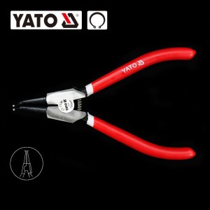 易尔拓日式多功能卡环弹簧钳 7180mm弯头外卡轴用 YT-2138